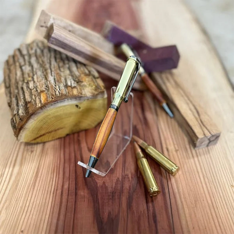 Bullet Shell Ballpoint Pen Wood | Handmade Unique Design | Smooth Writing Gift Idea for Students and Coworkers