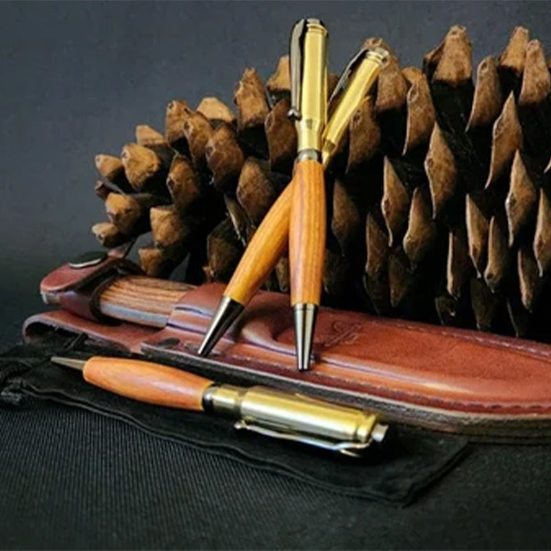 Bullet Shell Ballpoint Pen Wood | Handmade Unique Design | Smooth Writing Gift Idea for Students and Coworkers