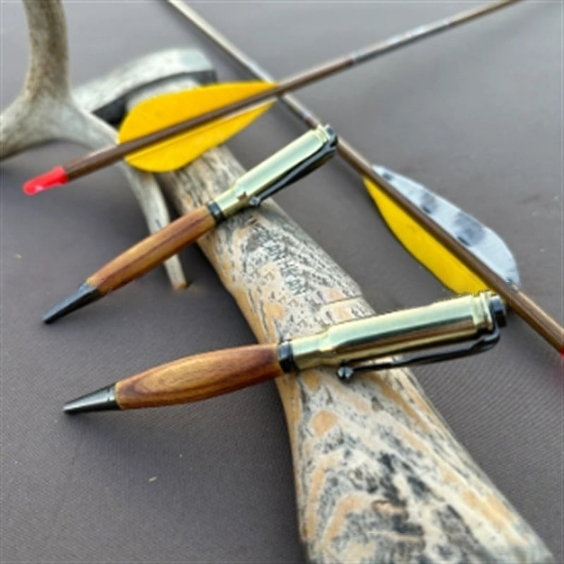Bullet Shell Ballpoint Pen Wood | Handmade Unique Design | Smooth Writing Gift Idea for Students and Coworkers