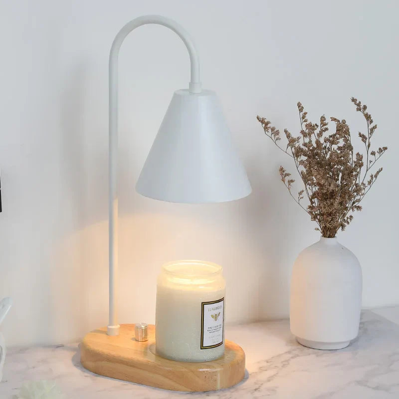 Candle Wax Warmer Table Lamp | Dimmer Control, Arched Arm
