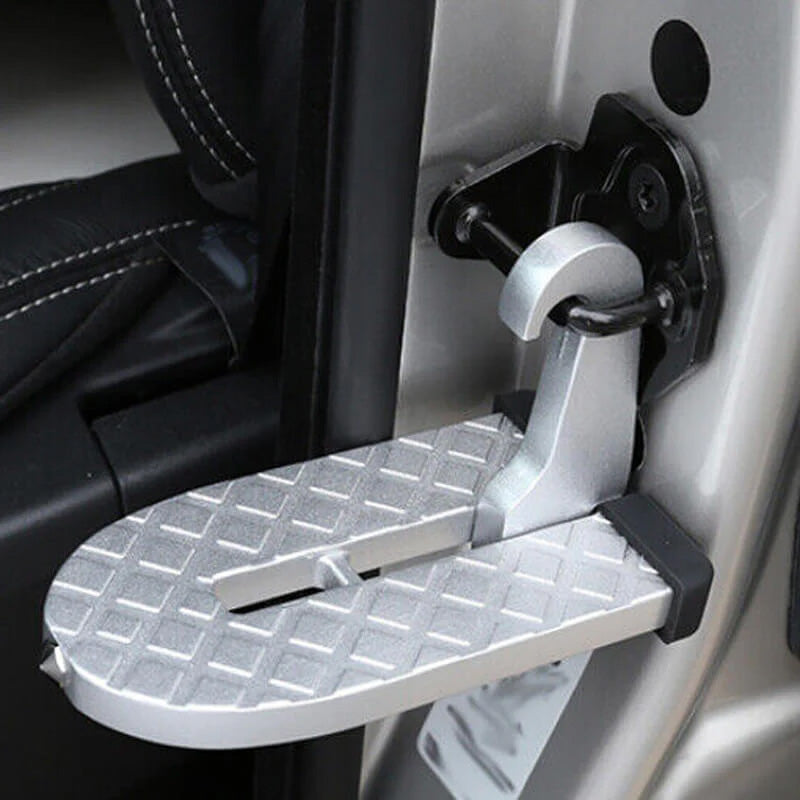 Car Door Step Aluminium Alloy | Folding Design with Built-In Safety Hammer | Supports Up to 510 Pounds for Rooftop Access