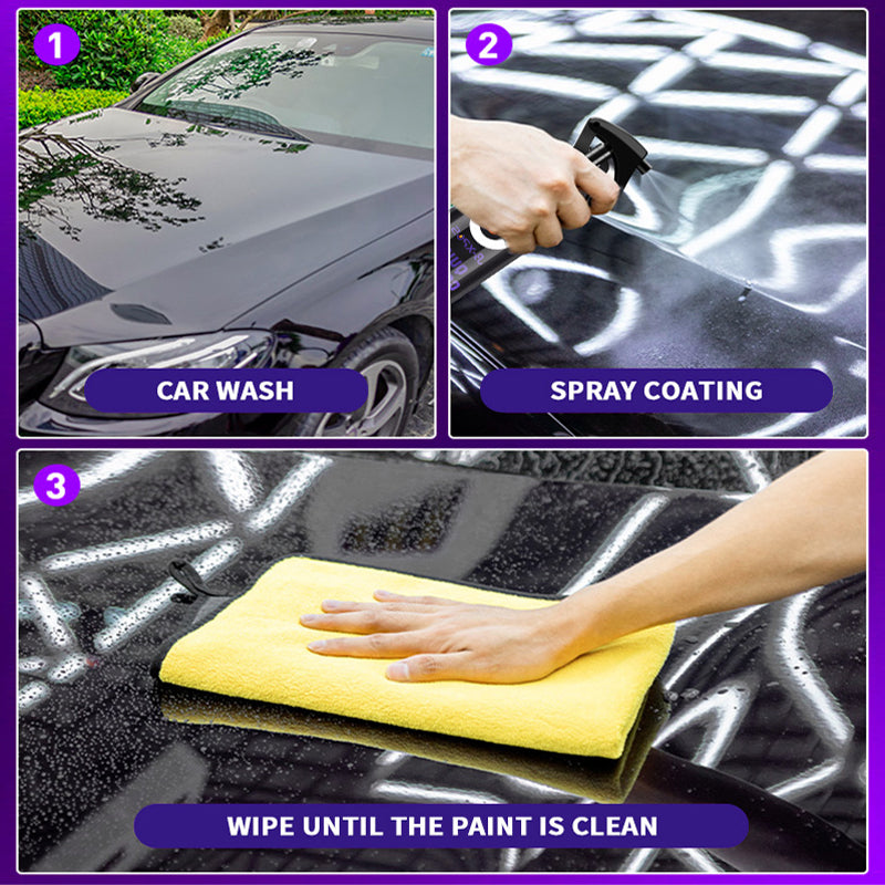 Car Paint Coating Spray | Anti-Scratch Protective Formula | Long-Lasting Hydrophobic Shine for Paint, Glass, Tyres & Wheels