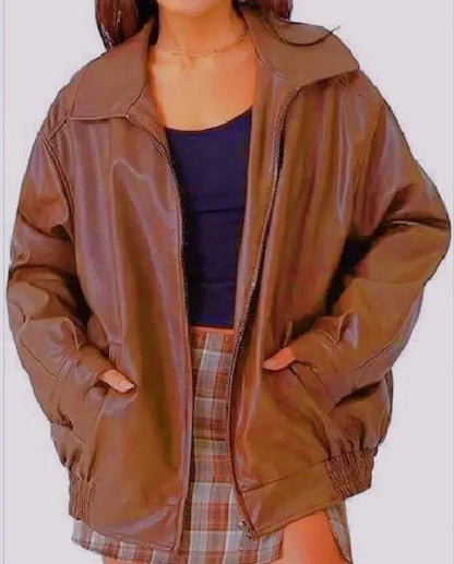 Carol | Women's Faux Leather Jacket – Oversized Relaxed Fit 0