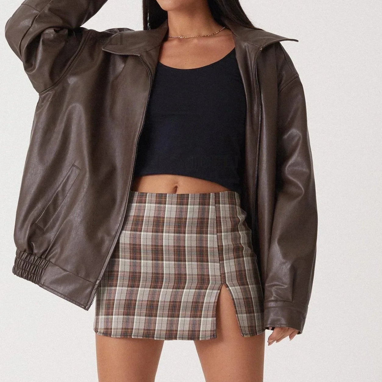 Carol | Women's Faux Leather Jacket – Oversized Relaxed Fit 2