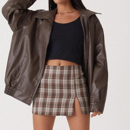 Carol | Women's Faux Leather Jacket – Oversized Relaxed Fit 2