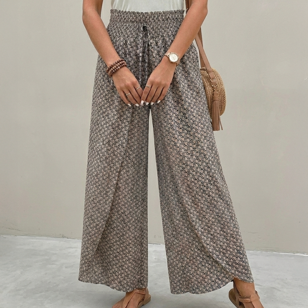 Carolyn | Wide Leg Trousers Women – High Waist with Drawstring 0