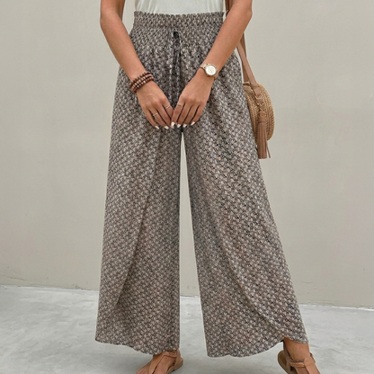 Carolyn | Wide Leg Trousers Women – High Waist with Drawstring 0