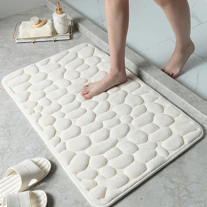 Casa Mat™️ | Non-Slip Bath Mat – Cobblestone Embossed Design, Quick-Dry 0