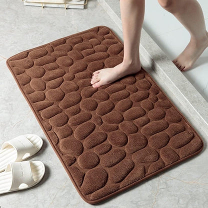 Casa Mat™️ | Non-Slip Bath Mat – Cobblestone Embossed Design, Quick-Dry 4