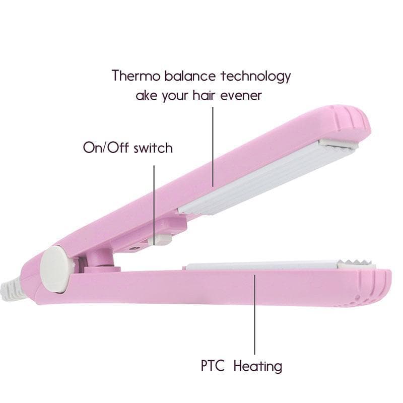 Ceramic Mini Hair Curler | Compact Travel Straightener Design