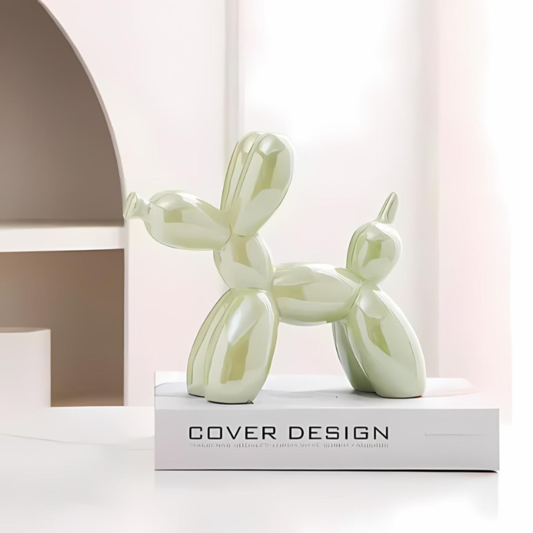 Ceramic Balloon Dog Sculpture Modern Playful Home Decor 4