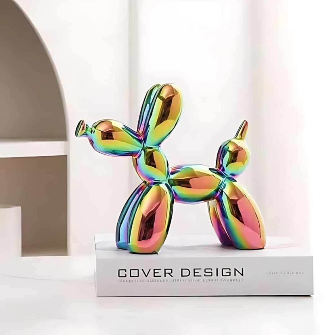 Ceramic Balloon Dog Sculpture Modern Playful Home Decor 5