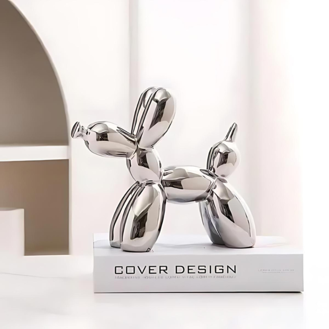 Ceramic Balloon Dog Sculpture Modern Playful Home Decor 8