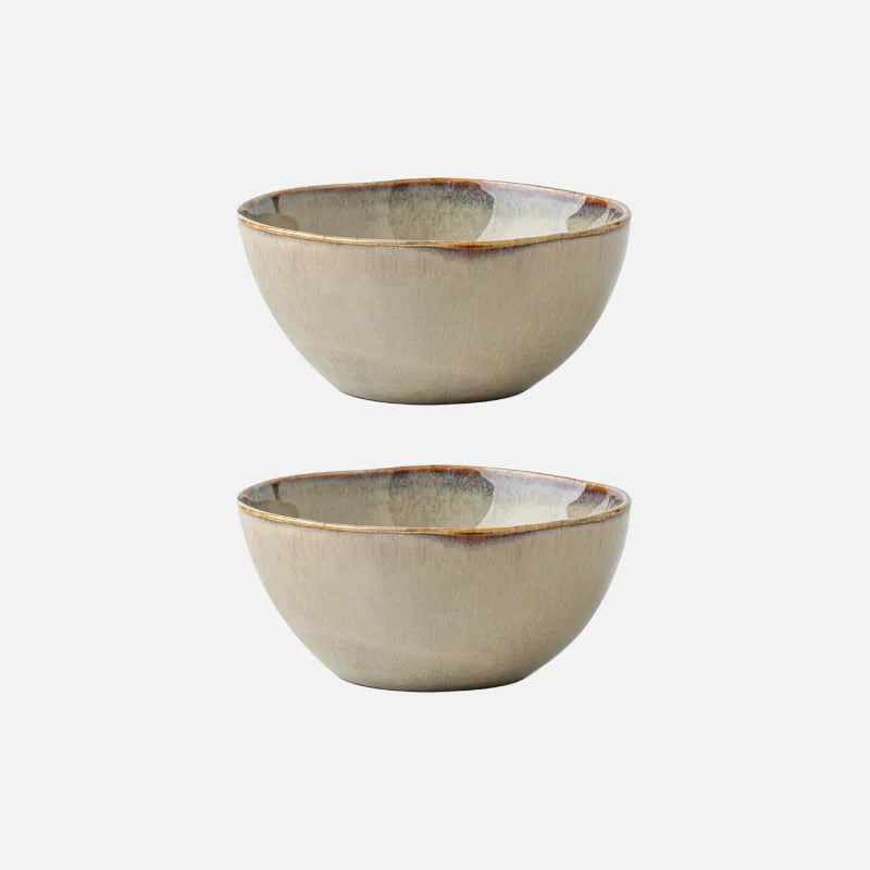 Ceramic Breakfast Bowl Set – Natural Beige, Handcrafted Design for Breakfast or Salads 0