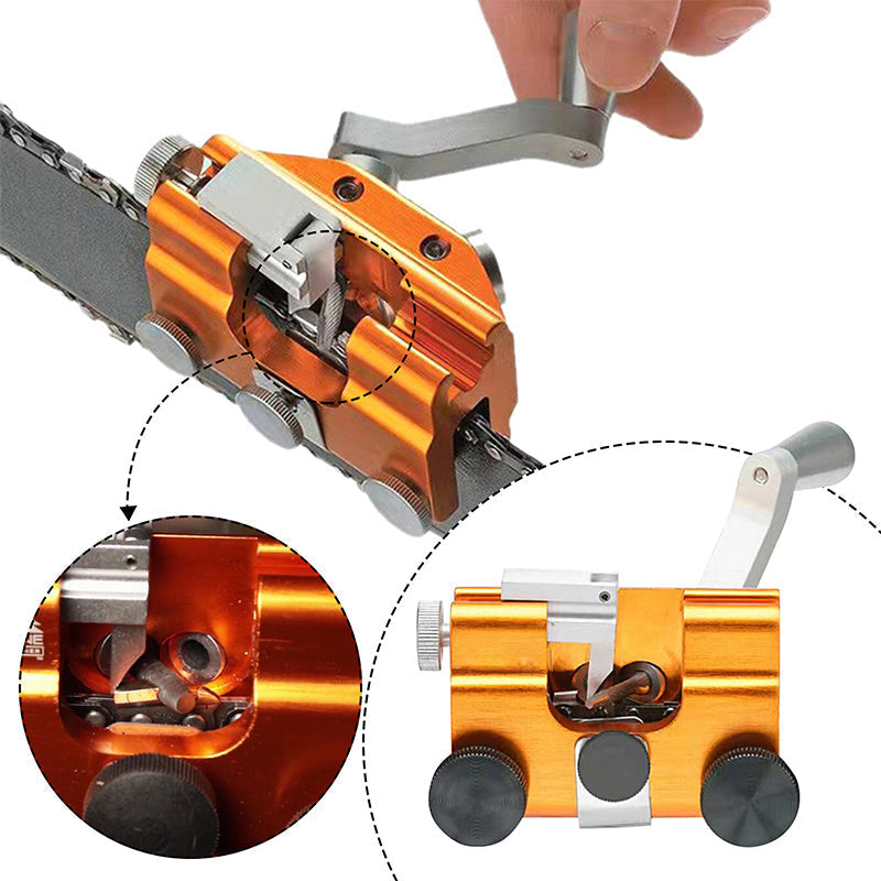 Chainsaw Chain Sharpening Jig Aluminium | Fits All Chainsaw Chains, Guide Bushings Included | Precise 30 Degree Sharpening