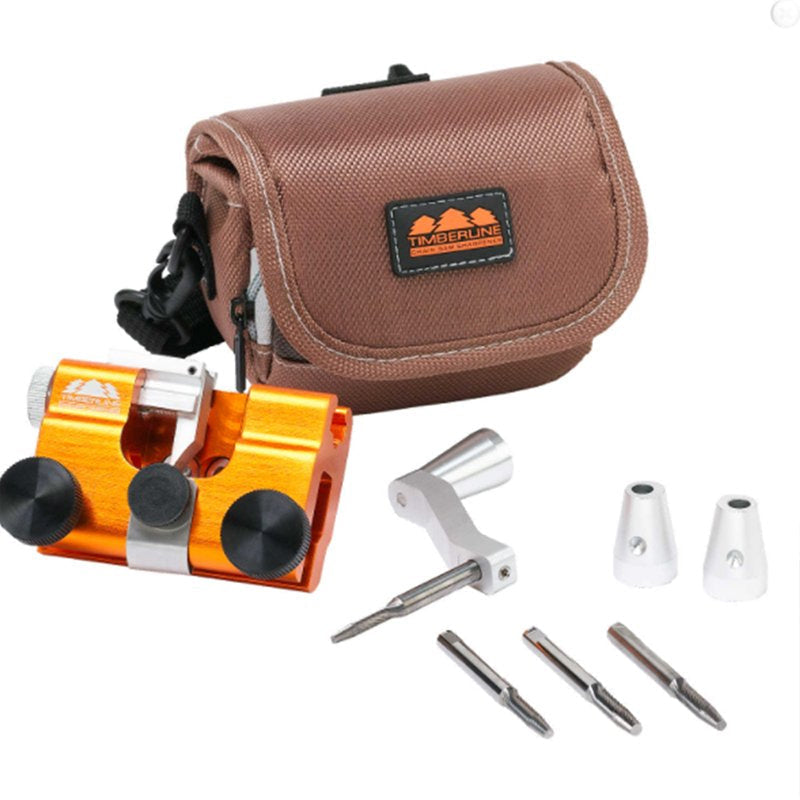 Chainsaw Chain Sharpening Jig Aluminium | Fits All Chainsaw Chains, Guide Bushings Included | Precise 30 Degree Sharpening