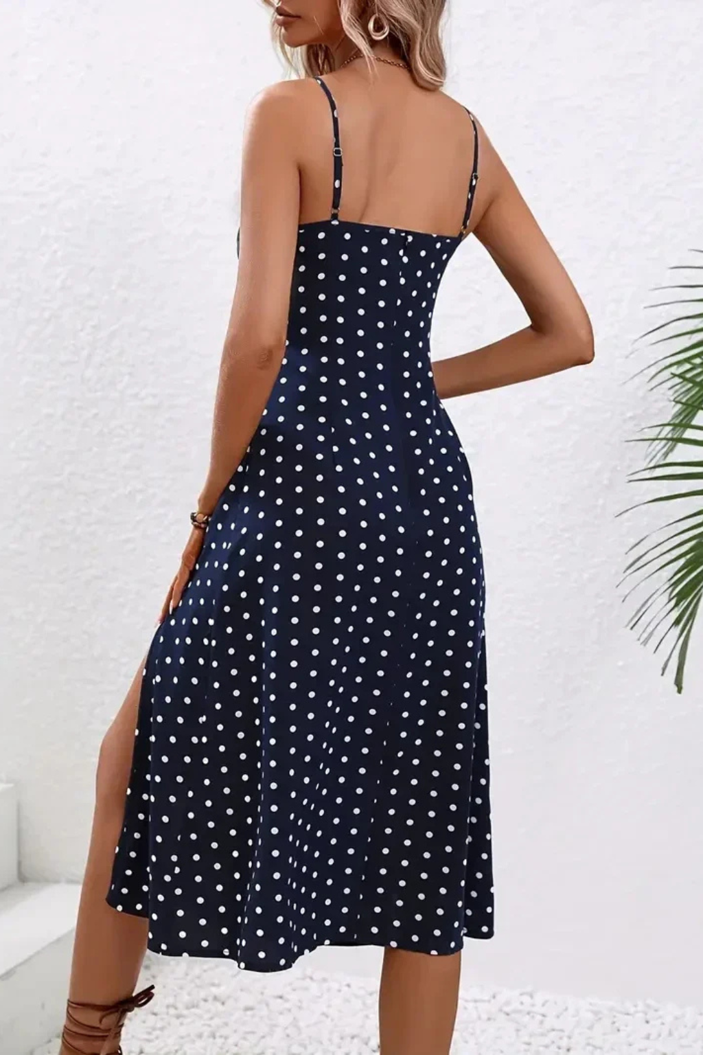 Charlotte | Women's Dress – Black Floral Midi with Side Slit 7