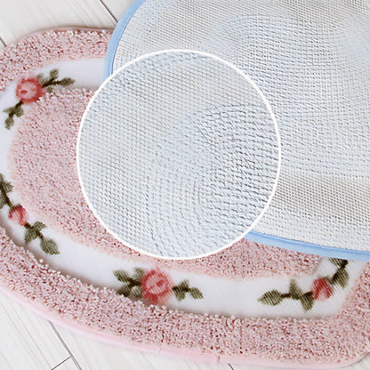 CharmingHeart | Non-Slip Bath Mat – Floral Tufted Microfiber Design 2