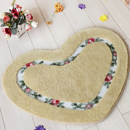 CharmingHeart | Non-Slip Bath Mat – Floral Tufted Microfiber Design 4