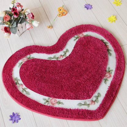 CharmingHeart | Non-Slip Bath Mat – Floral Tufted Microfiber Design 7