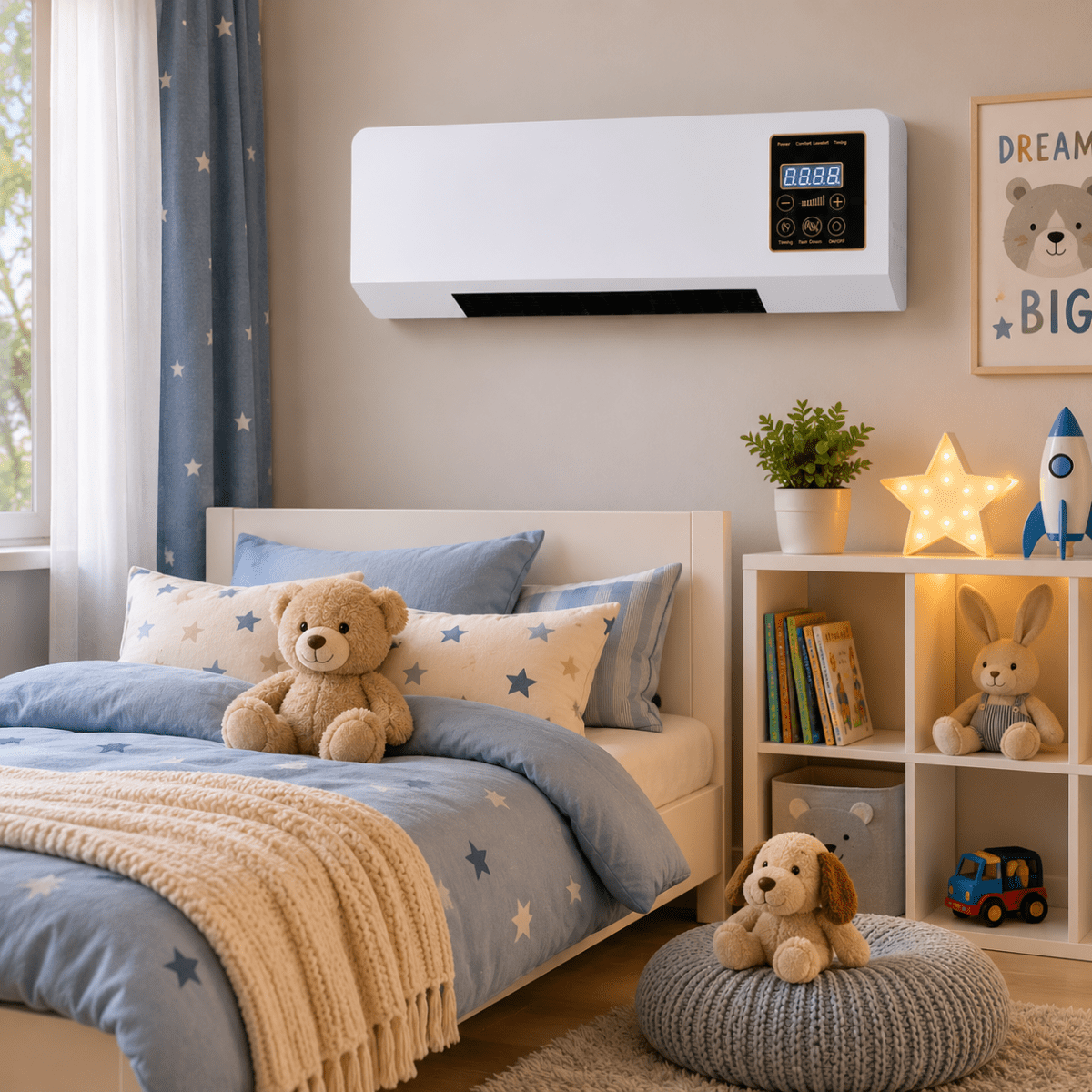 Indoor Fan Heater ABS Plastic | Warm Air up to 42°C and Natural Fan Function | Compact Design for Home or Office 1