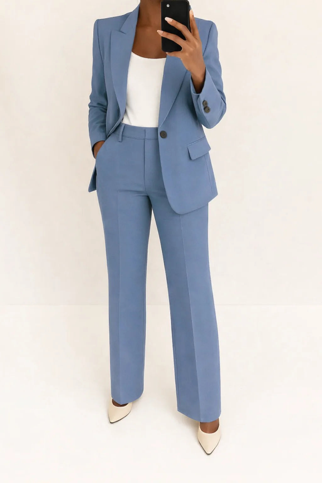 Jessica | Women's Suit - Two Piece Blazer Set With High Waist Trousers