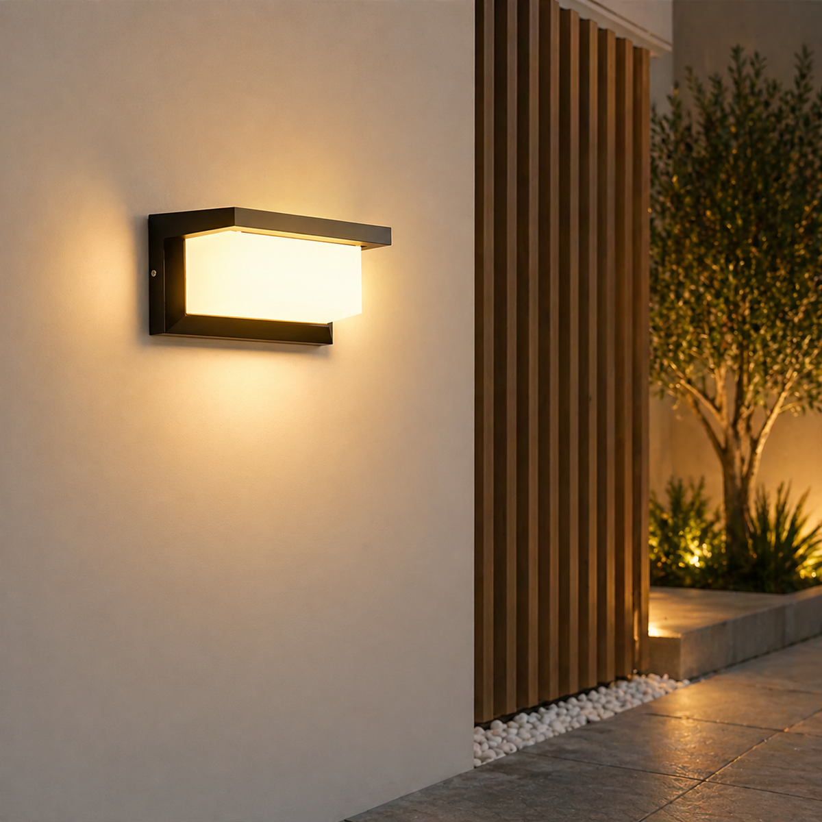LED Outdoor Wall Light with Motion Sensor | Aluminium, 12.5 x 26 cm | IP65 Weatherproof, Warm White Light 3000K 2