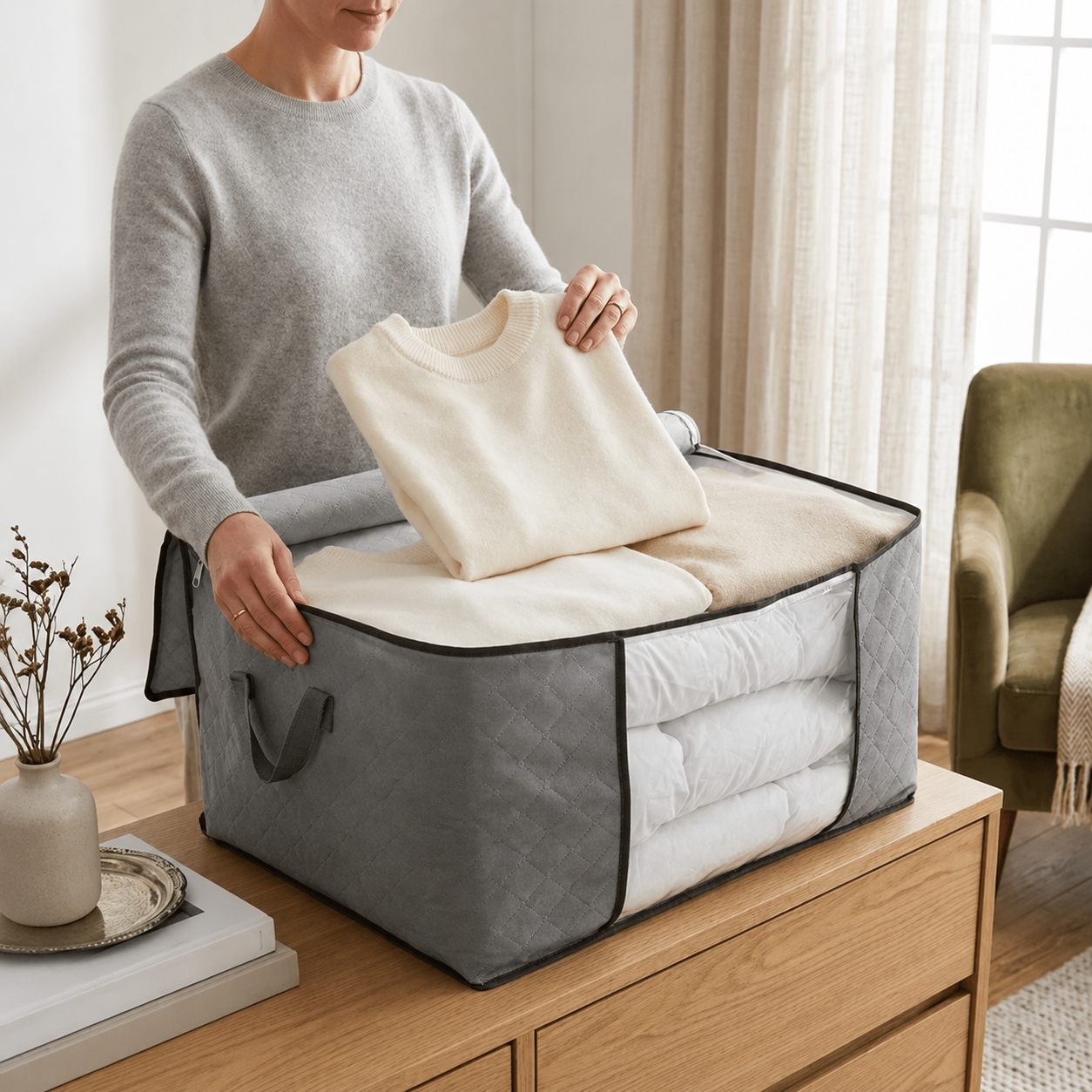 Storage Bag | Breathable Clothes & Duvet Storage with Clear Window