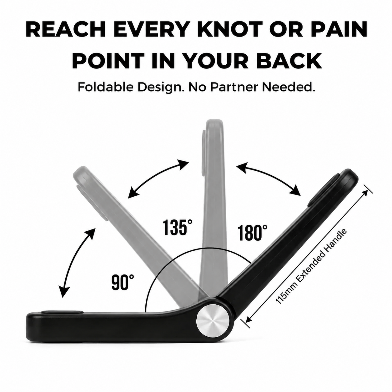 Back Heater & Massager Gun | Folding Arm, Heated Head