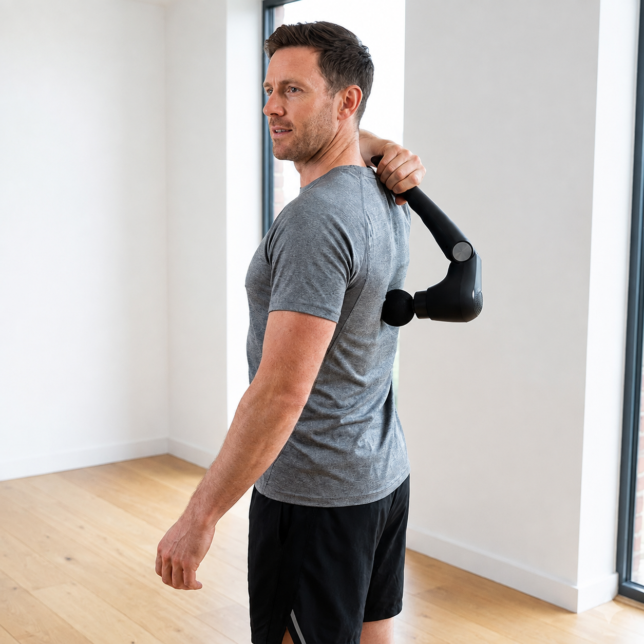 Back Heater & Massager Gun | Folding Arm, Heated Head