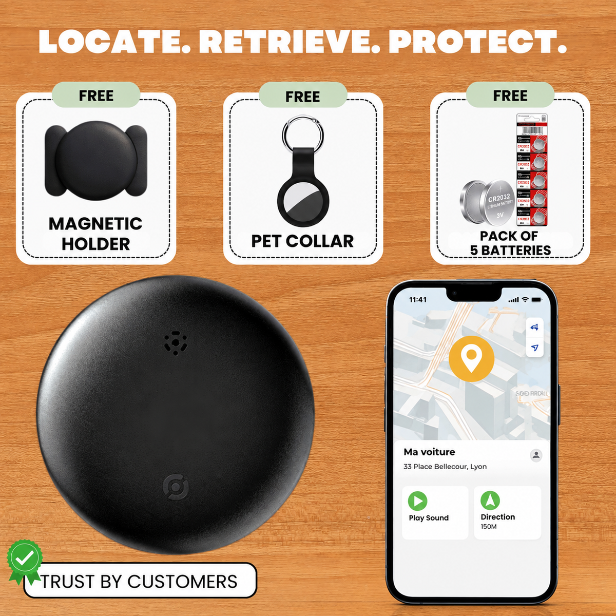 GPS Tracker for Motorcycles | Disc Body, App Location