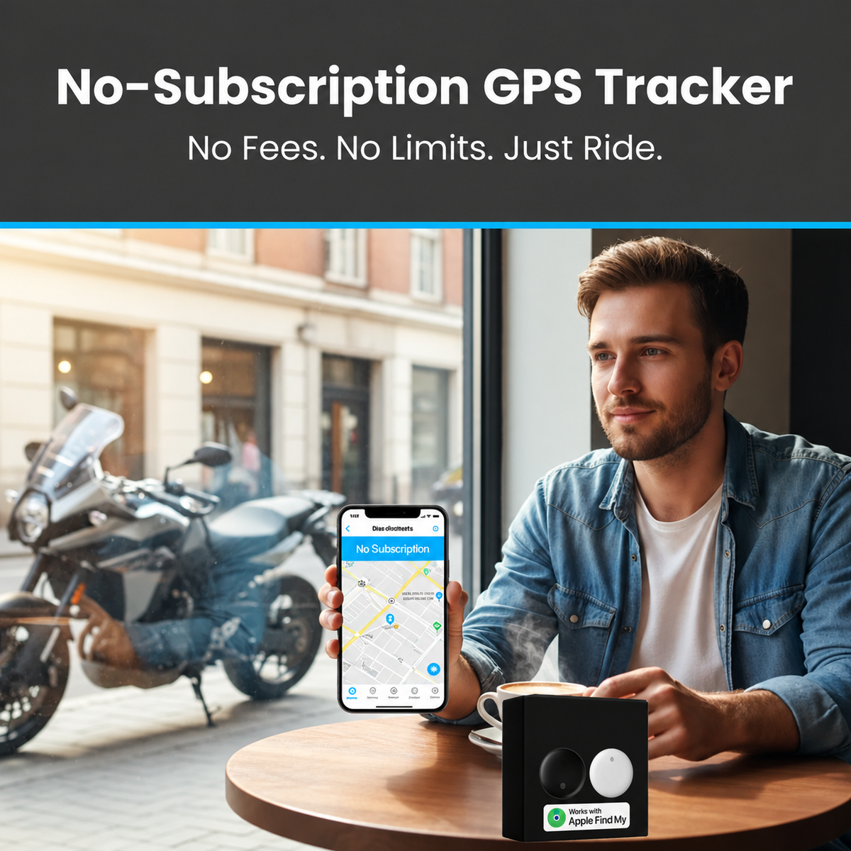 GPS Tracker for Motorcycles | Disc Body, App Location