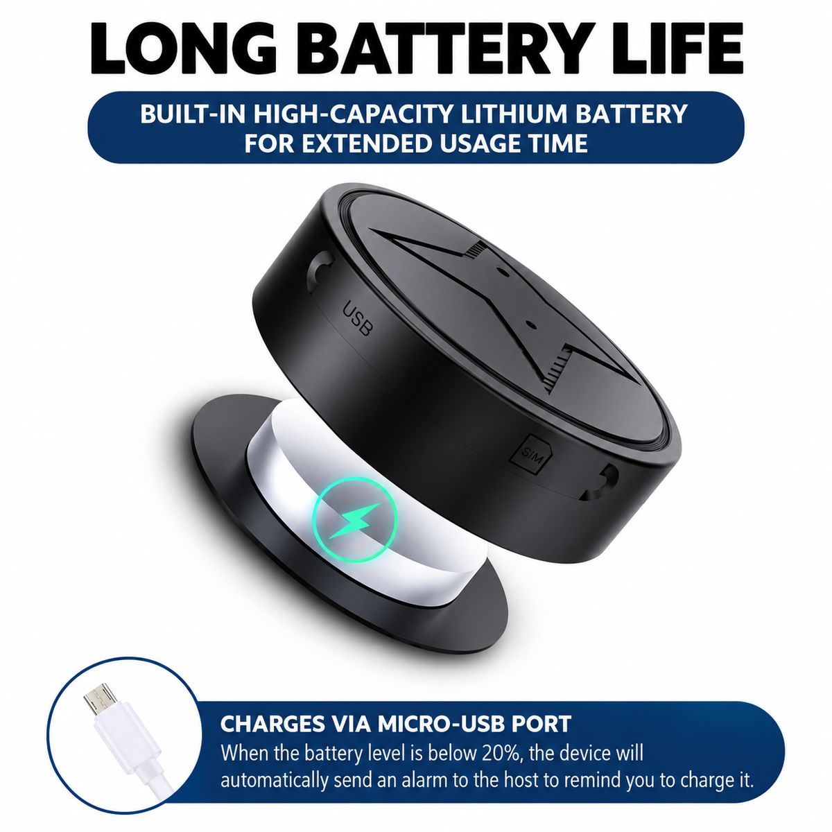 Magnetic GPS Tracker for Vehicles | Real-Time Location Monitoring | 5-10m Accuracy with Geofence & Vibration Alarm
