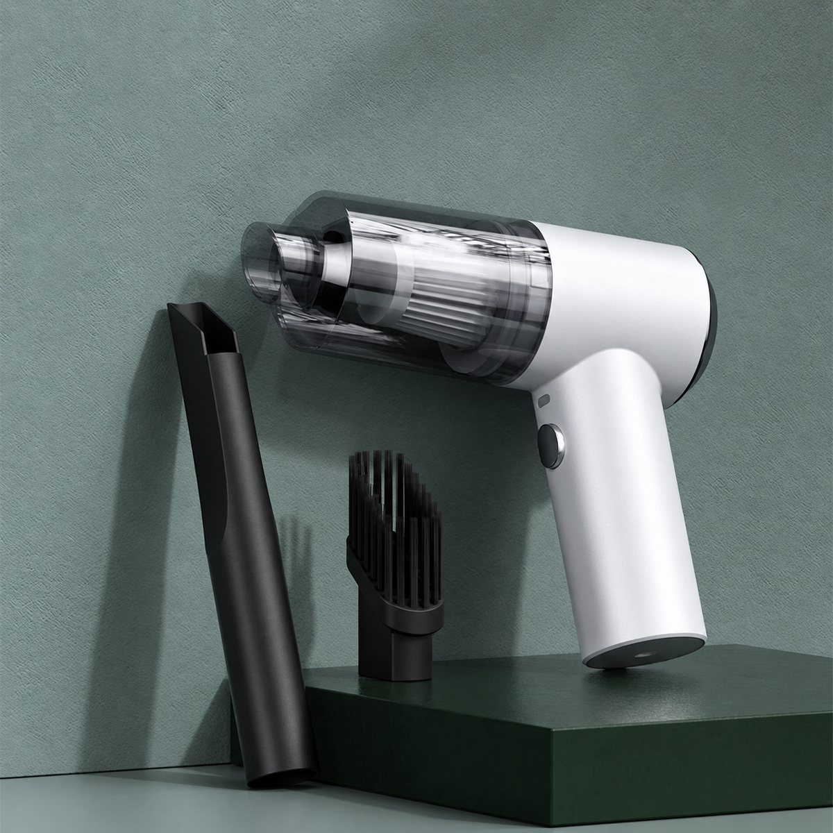 Handheld Car Vacuum Cleaner, White or Black | 6000Pa Suction & Blower Function | Wireless, 6 Hour+ Battery, 2 Heads Included