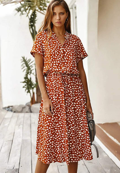CheerfulPrint | Midi Dress – Lightweight Breathable Fabric 4