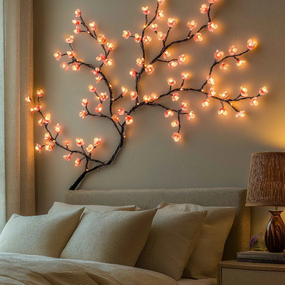 Cherry Blossom LED Wall Light | Bendable Branches, Lit Tips