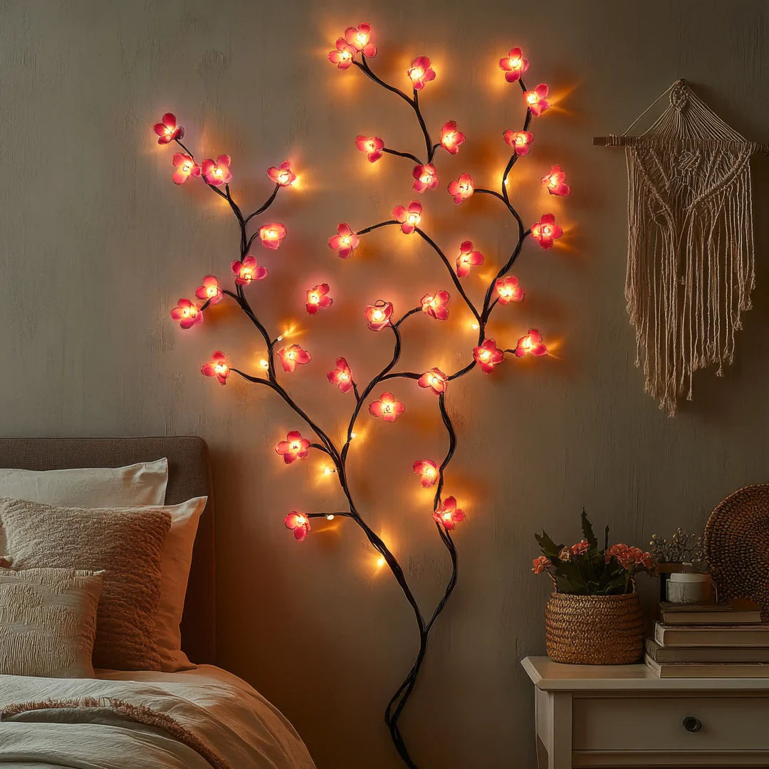 Cherry Blossom LED Wall Light | Bendable Branches, Lit Tips