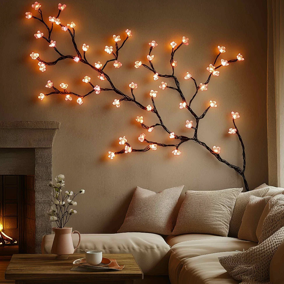 Cherry Blossom LED Wall Light | Bendable Branches, Lit Tips