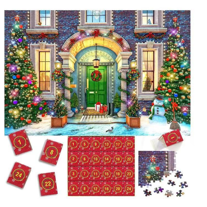 Christmas Advent Calendar Building Block Set | 24 Day Countdown with 24 Mini Block Builds | ABS Material, Includes Instructions