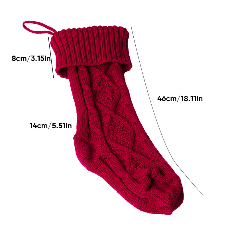 Christmas Stocking Holiday Decoration | Stretchy Acrylic Fabric Holds Small Gifts | Hangs on Mantels, Doors or Walls