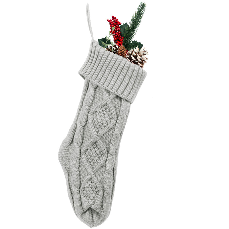 Christmas Stocking Holiday Decoration | Stretchy Acrylic Fabric Holds Small Gifts | Hangs on Mantels, Doors or Walls