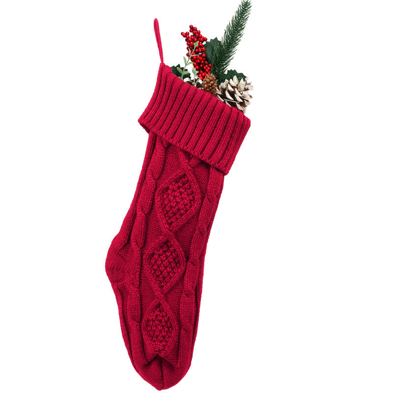 Christmas Stocking Holiday Decoration | Stretchy Acrylic Fabric Holds Small Gifts | Hangs on Mantels, Doors or Walls