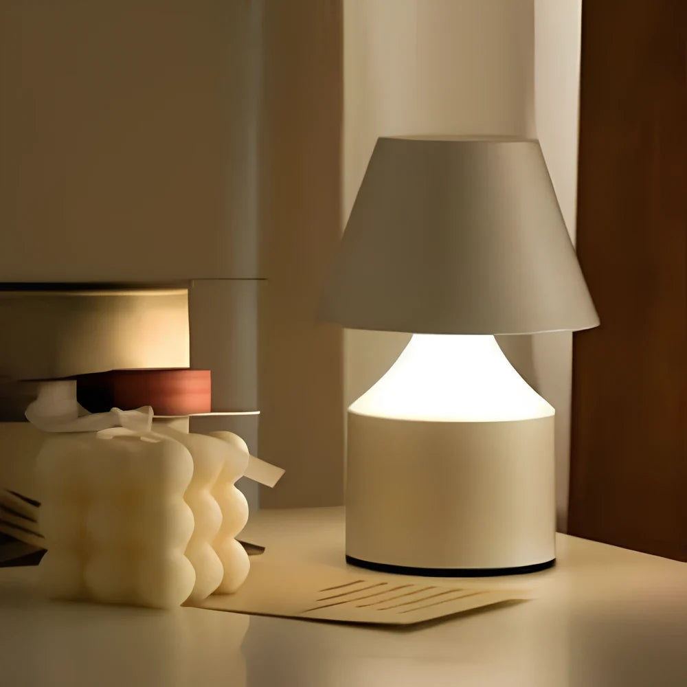 Rechargeable Table Lamp | Cordless Touch Control, Stepless Dimming | Iron & Acrylic, 16 x 11 cm, 10-Hour Battery 2