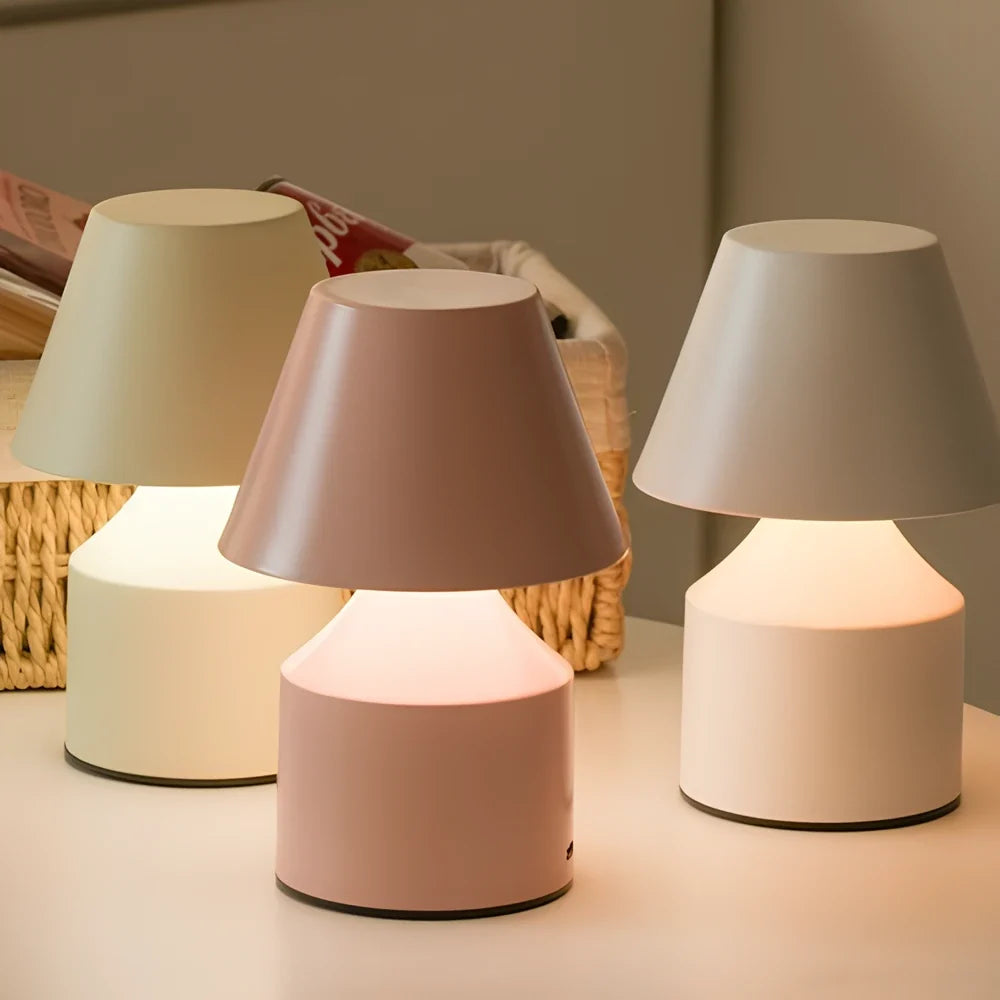 Rechargeable Table Lamp | Cordless Touch Control, Stepless Dimming | Iron & Acrylic, 16 x 11 cm, 10-Hour Battery 8
