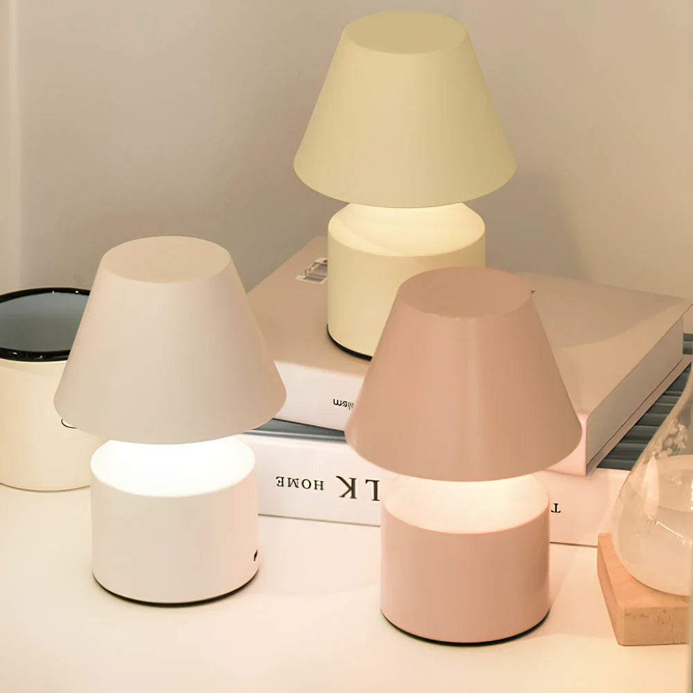 Rechargeable Table Lamp | Cordless Touch Control, Stepless Dimming | Iron & Acrylic, 16 x 11 cm, 10-Hour Battery 6
