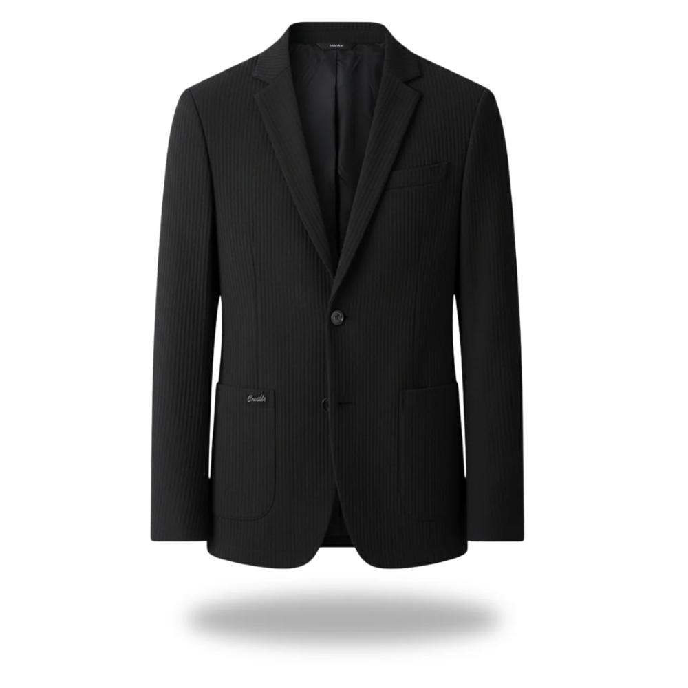 Men's Classic Tailored Blazer – Cotton-Polyester Blend