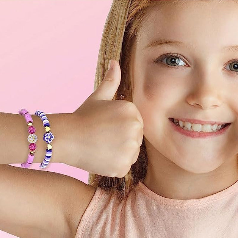 Clay Beads Bracelet Making Kit | 5520 Beads & 550 Charms Set | Polymer Clay Jewellery Craft Kit for Kids & Adults