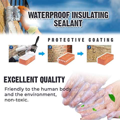 Clear Waterproof Sealant | Deep-Penetrating Crack & Joint Sealer for Tiles, Wood, Metal | Invisible Leak Protection