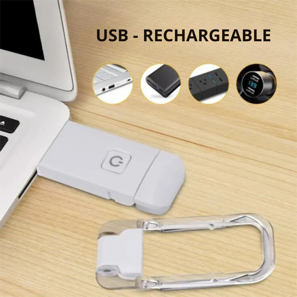 Clip-On LED Reading Light | 3 Brightness & 3 Colour Temperature Settings | USB Rechargeable with 6-Hour Battery Life