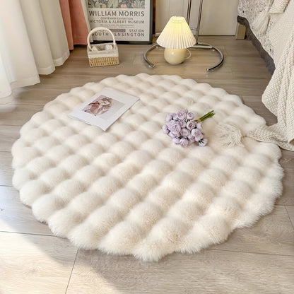 Cloud Comfort Round Bubble Rug | Soft Fluffy Circle Carpet 0